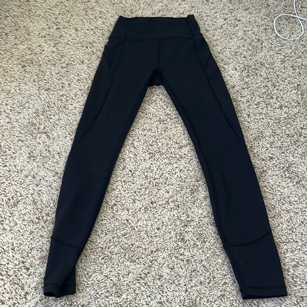black athletic lululemon leggings